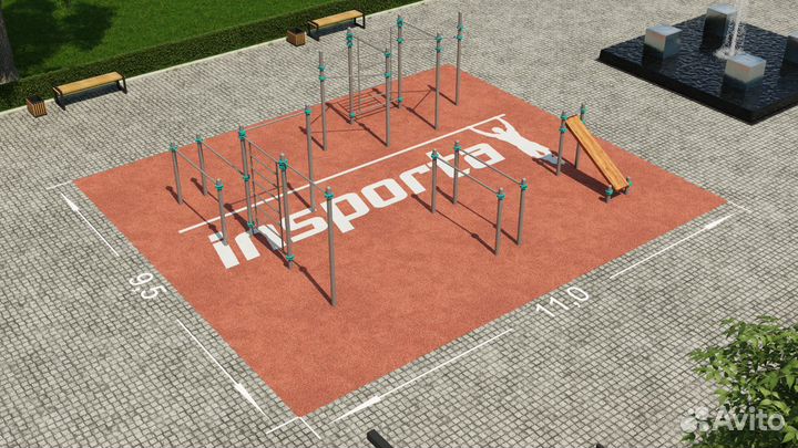 Уличная дворовая спортплощадка