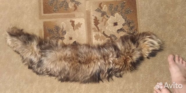 Воротник из натурального меха енота