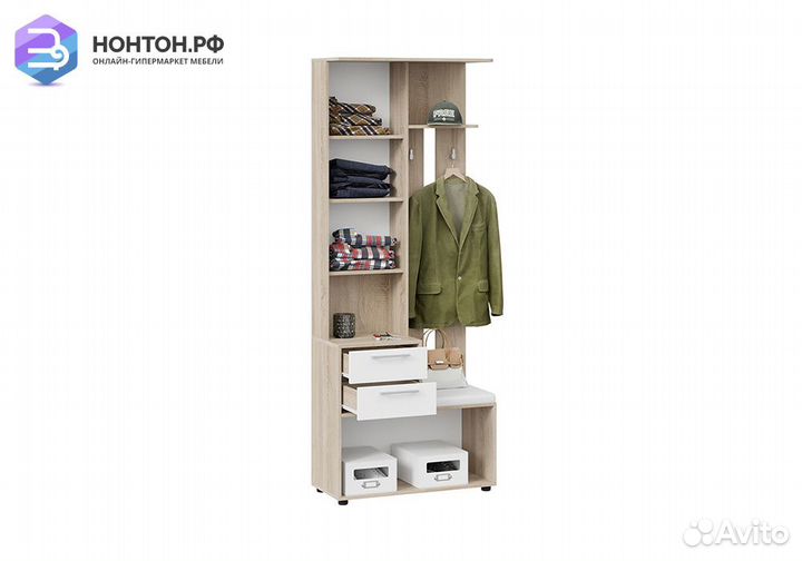 Прихожая Витра тип 1 дуб сонома / белый ясень