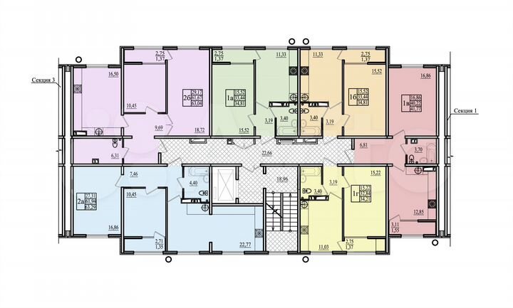 2-к. квартира, 62,7 м², 5/10 эт.