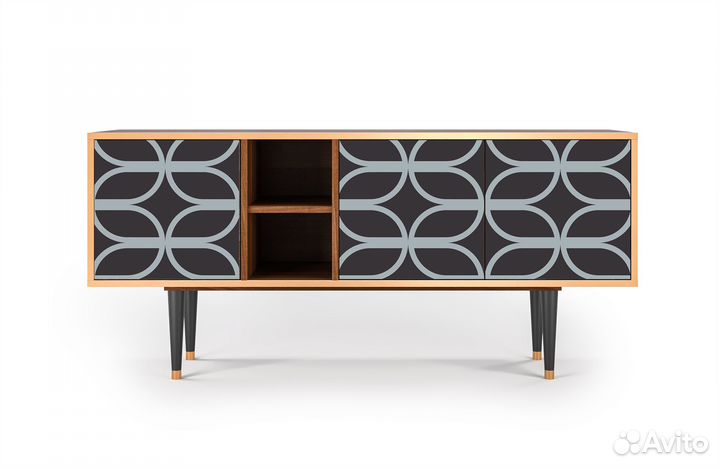 Тв-тумба T5 - Орех - Braided Blue