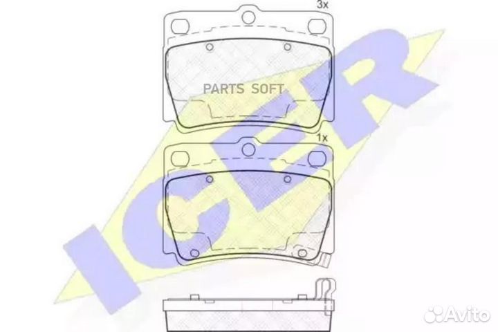 Icer 181719 181719 колодки дисковые задние \ Mitsu