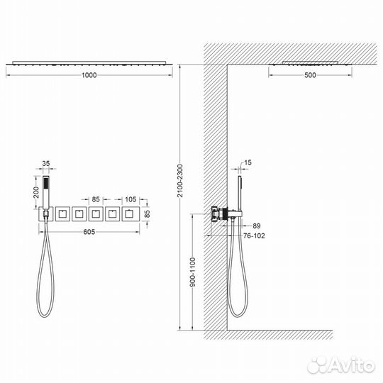 Душевая система встроенная Petruma SX-5329/17SM