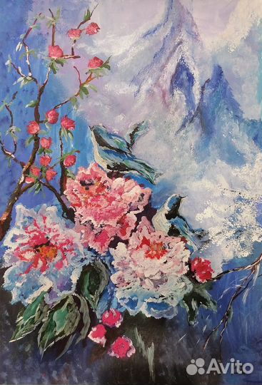 Картины бумага,гуашь,формат А3.Цена 2000