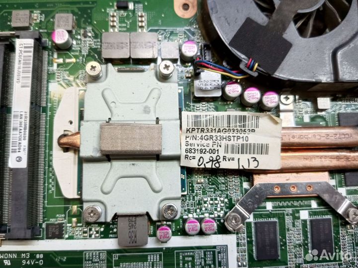 Материнская плата на ноутбук hp