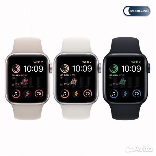Apple Watch Series SE 2022 44 мм Silver/White M/L