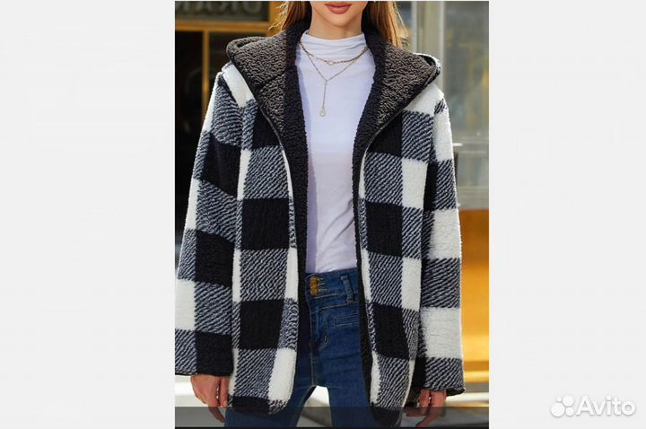 Толстовка шуба двусторонняя очень теплая капюшон