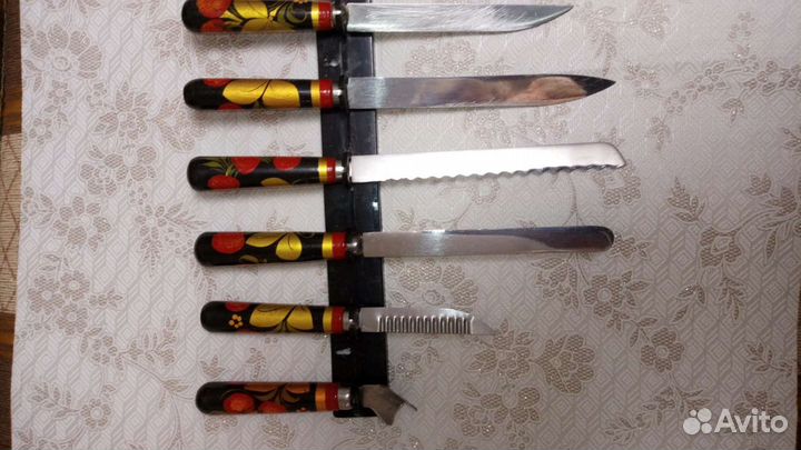 Набор ножей, 6 шт, производство СССР. В хорошем со
