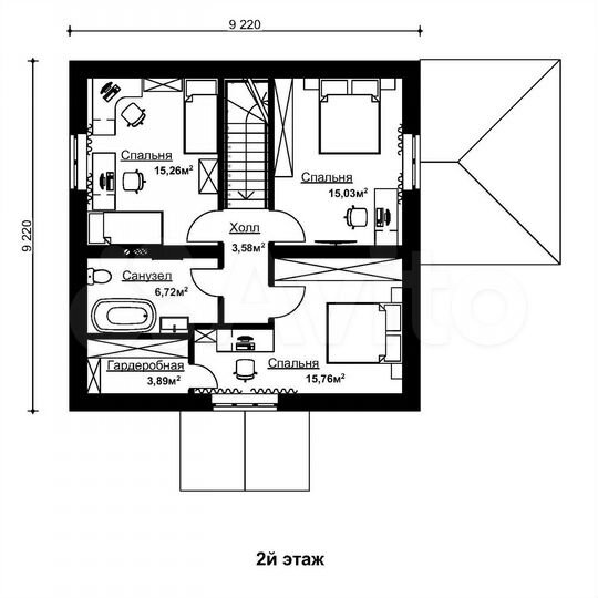 Дом 140 м² на участке 6,5 сот.