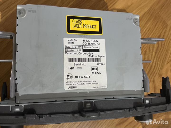 Продаю магнитофон на тойоту короллу