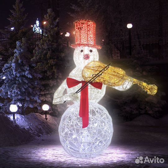 Светодиодная фигура Снеговик