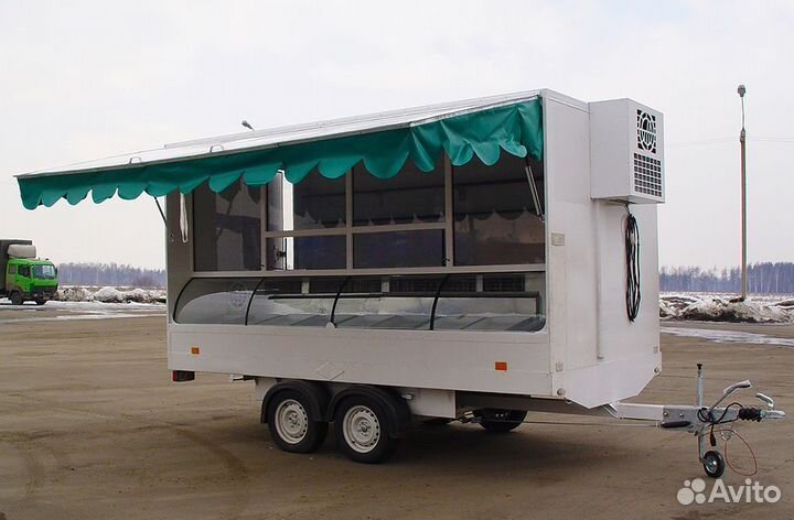 Прицеп для торговли Тонар 8745 с холодил витринами