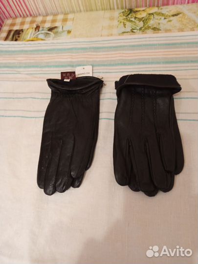 Перчатки женские кожаные новые