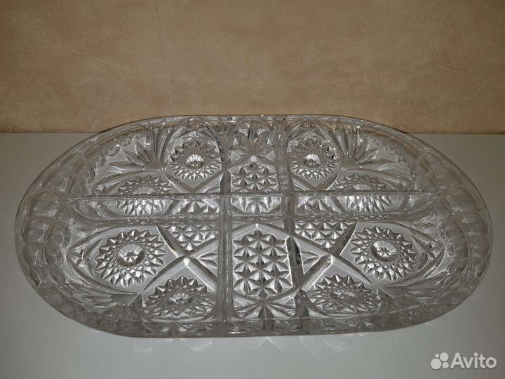 Ваза для фруктов хрусталь