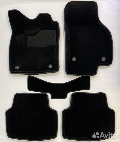 3D Борт коврики Skoda Octavia A7/A8 черные