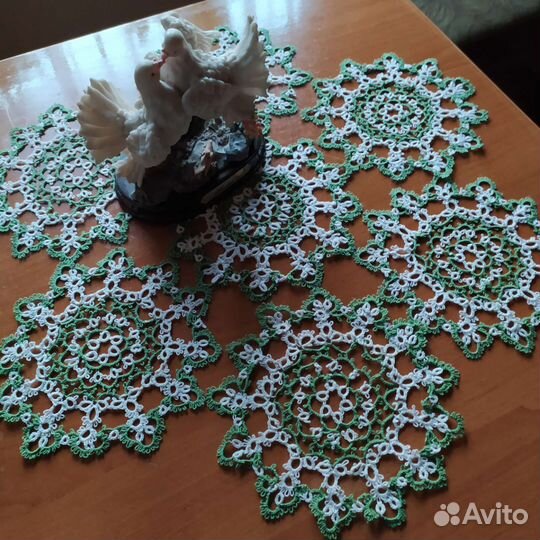 Комплект салфеток фриволите 7 шт. Новый