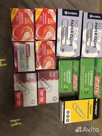 Скобы для степлера и скрепки