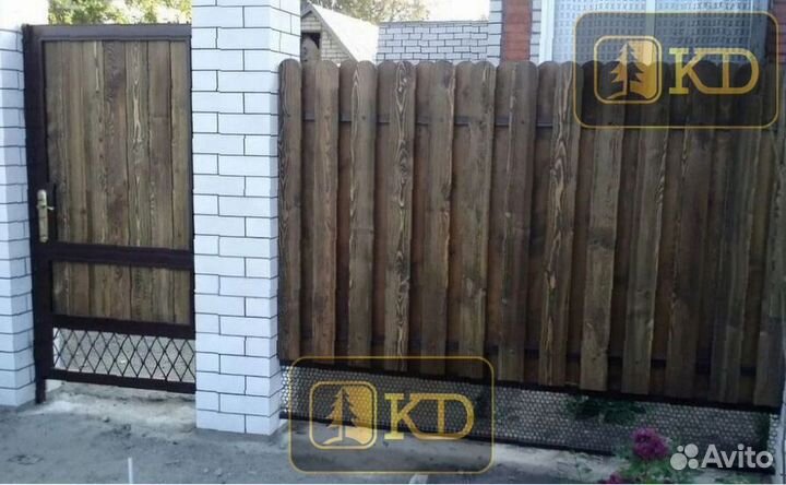 Доска (штакетник) из обожженной сосны