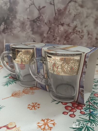 Графин хрустальный с двумя кружками