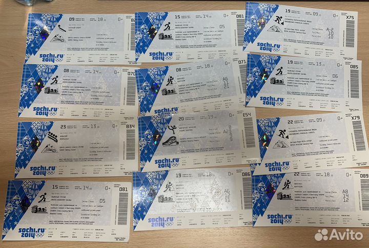 Билеты с олимпиады в Сочи 2014
