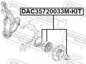 Подшипник ступичный передний ремкомплект 35X72X