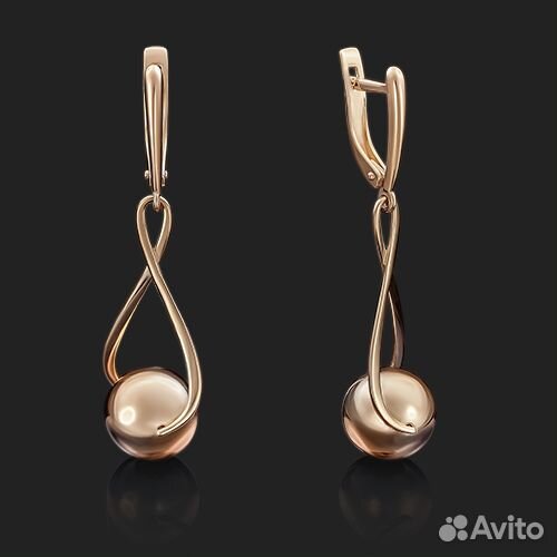 Золотые серьги 585 новые Платина Кострома (4,84 гр