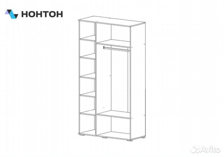 Шкаф 3-х створчатый Норд дуб крафт белый