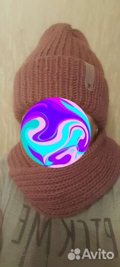 Комплект шапка и снуд женский ручная работа