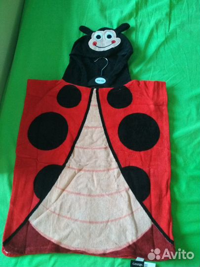 Полотенце-пончо Божья коровка