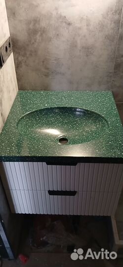 Столешница в ванную из акрила по размерам