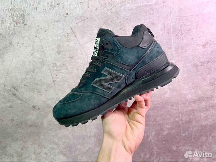 Кроссовки New Balance 574 Stone Island с мехом