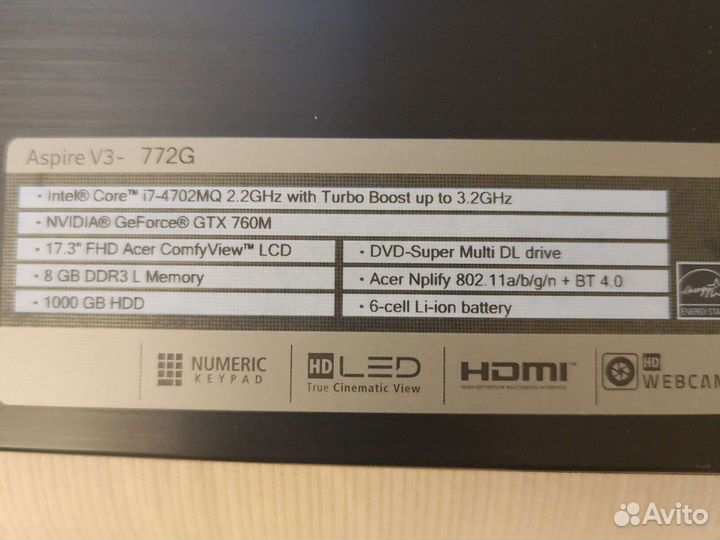 Acer V3-772G 17