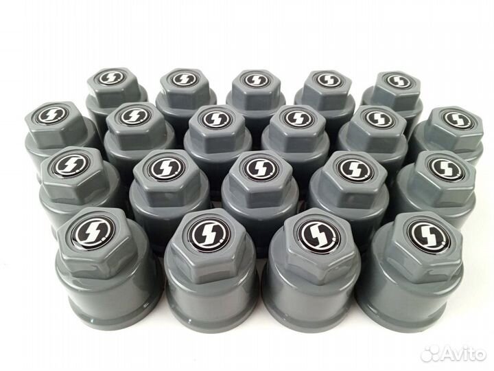Колпачки 32мм Премиум серые shacman 60шт