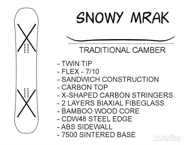 Сноуборд snowy mrak