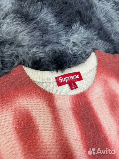 Свитер Supreme Blurred Logo sweater красный