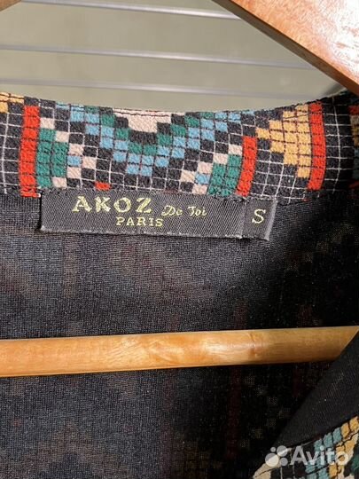 Платье-рубашка цветной пиксель