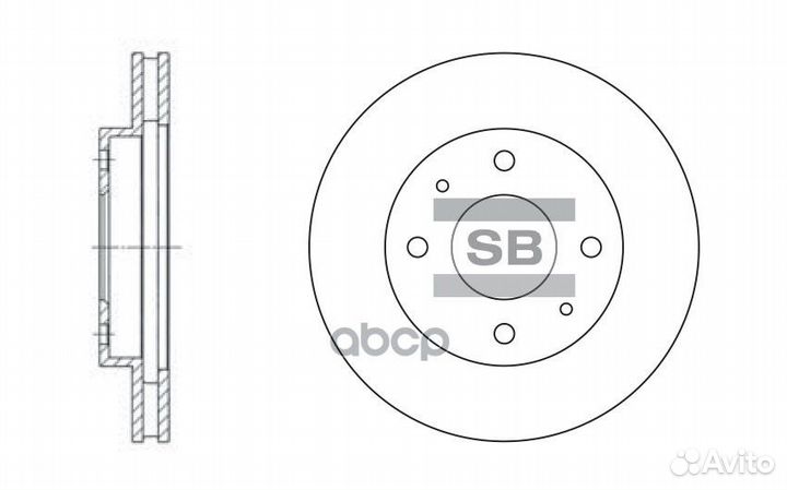 SD4302 диск тормозной передний Mitsubishi Gala