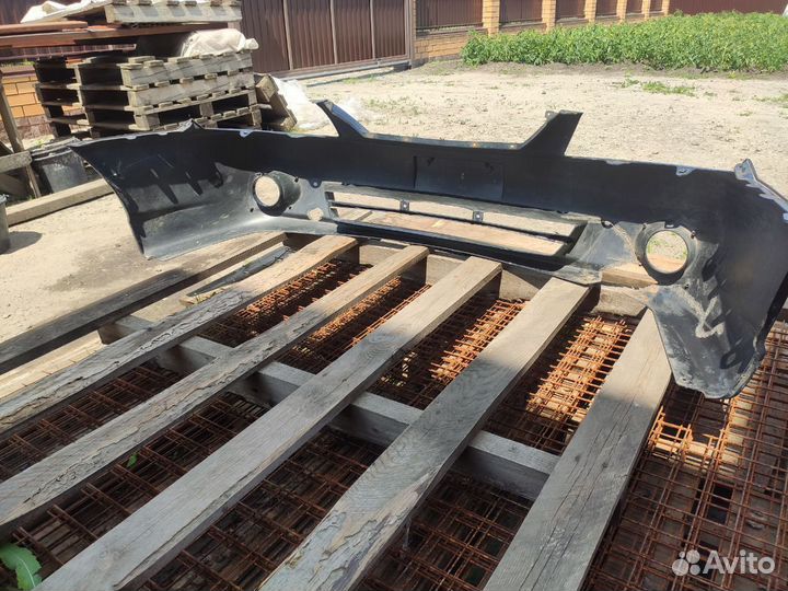 Бампер передний kia spectra темно-синий б/у битый