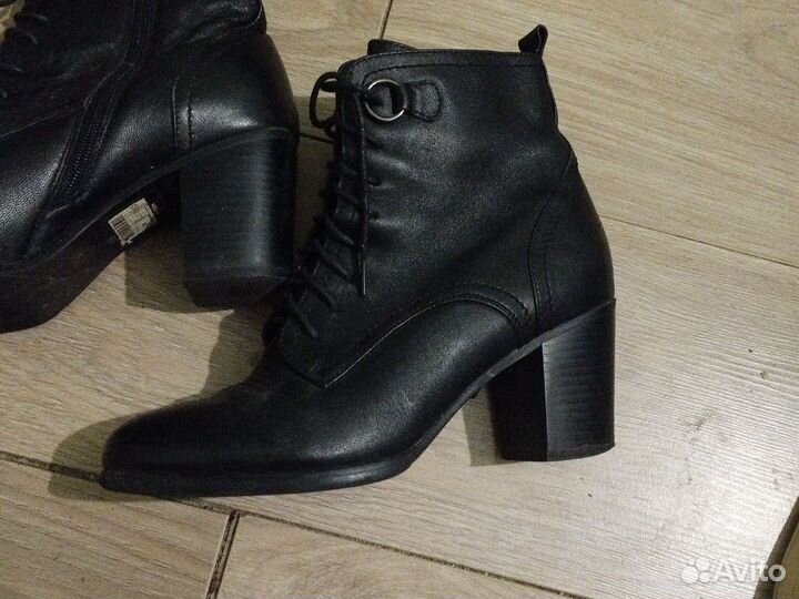 Женские ботинки Zenden 38р,кожа. Отлично. сост