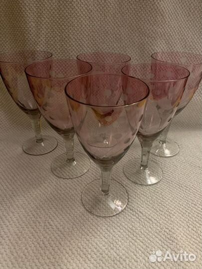 Фужеры марганцевое стекло СССР