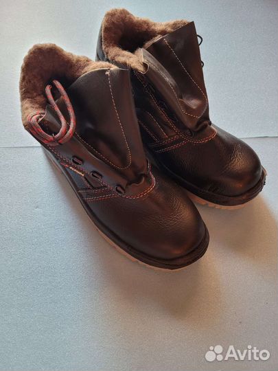 Ботинки кожаные утепленные Редгрей