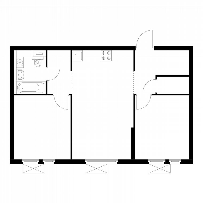 2-к. квартира, 58,6 м², 33/33 эт.