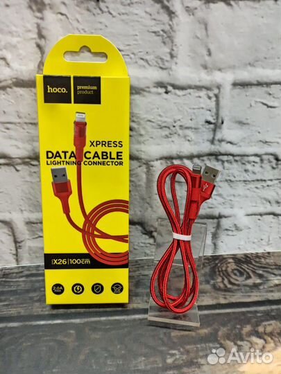 Новый кабель для iPhone Hoco X26 2Ампера