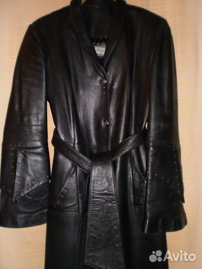 Плащ кожаный