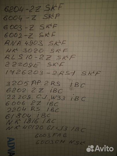 Подшипники SKf,6204-2z, 1726203-2RS1