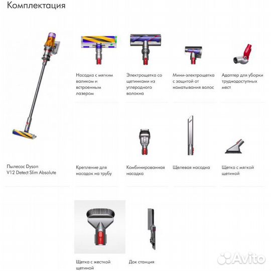 Пылесос Dyson V12 Detect Slim Absolute