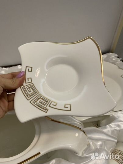 Чайный сервиз фарфор с тарелками