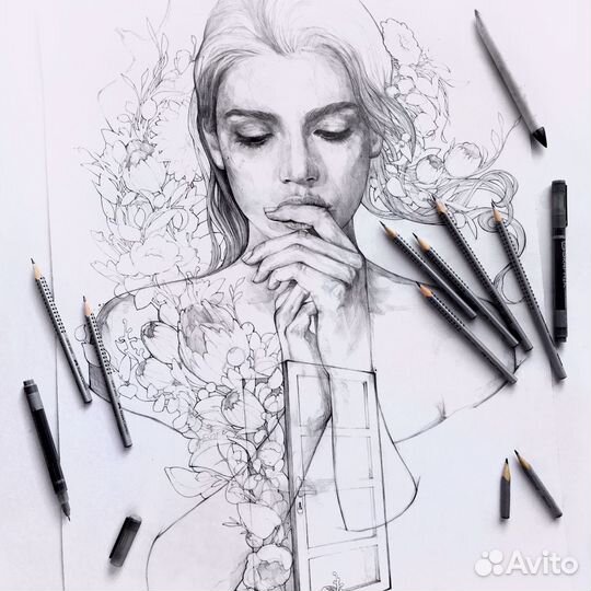 Портрет по фото карандашом