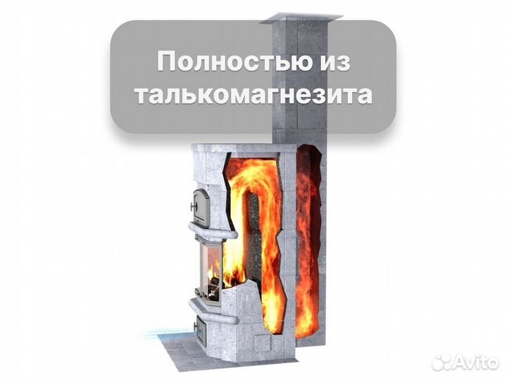 Печь камин талькомагнезит