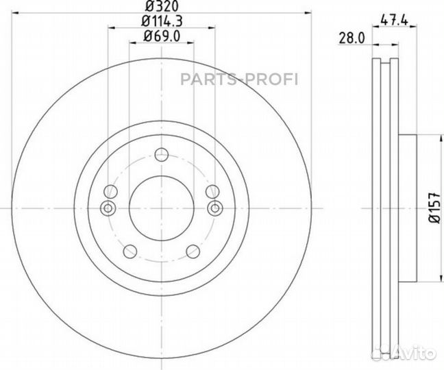 Nisshinbo ND6073K Диск тормозной перед